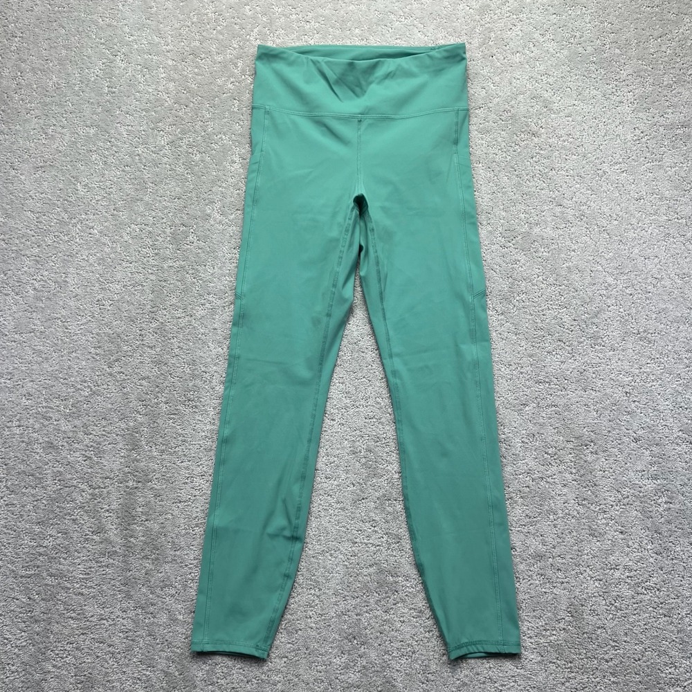 Vuori Stride Leggings Womens S Teal High Rise 7/8 Length Stash Pocket Runningā